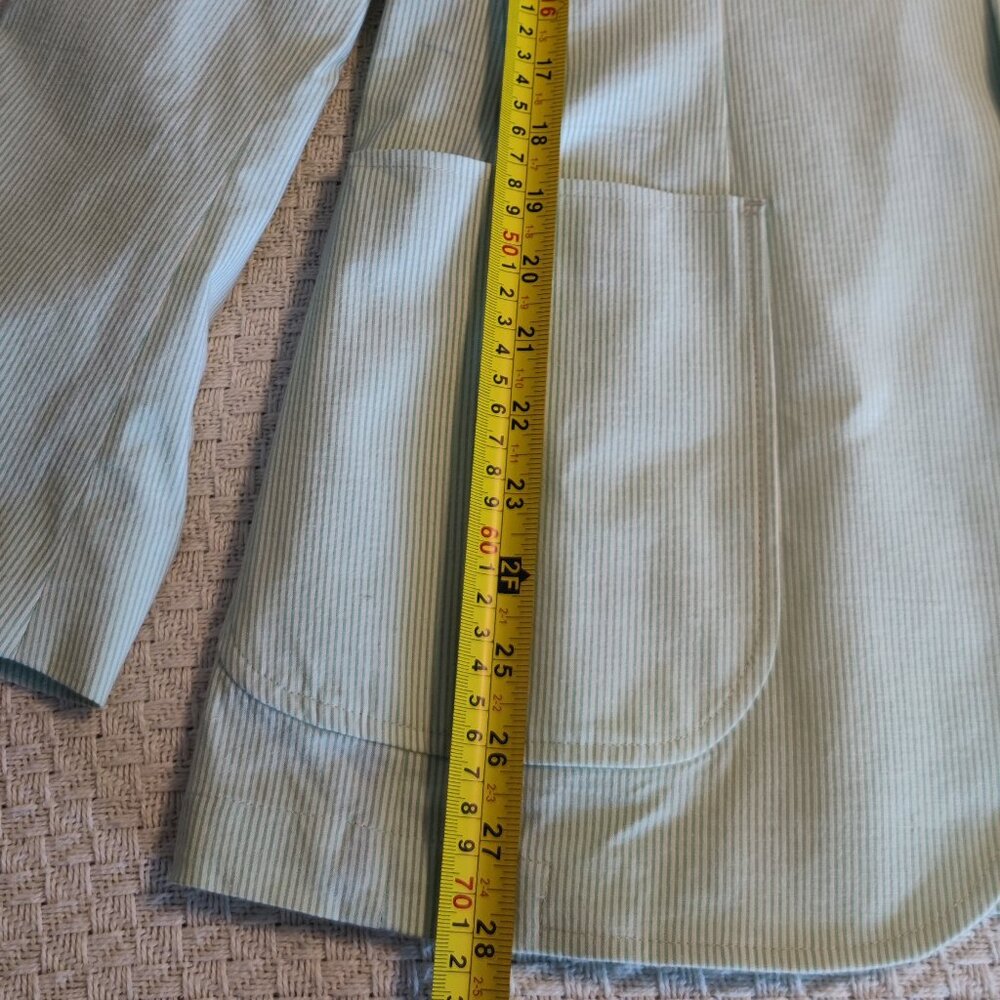 The Savile Row Co Maddox Mens Striped Blazer Jacket Sports Coat Tan White 38R - Picture 6 of 9